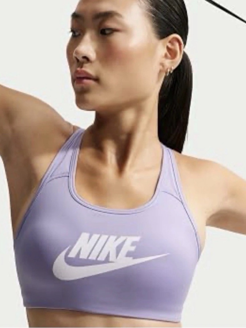 Nike Classic Swoosh Futura Women’s XL Lilac Ice Sports Bra Unpadded NWT
